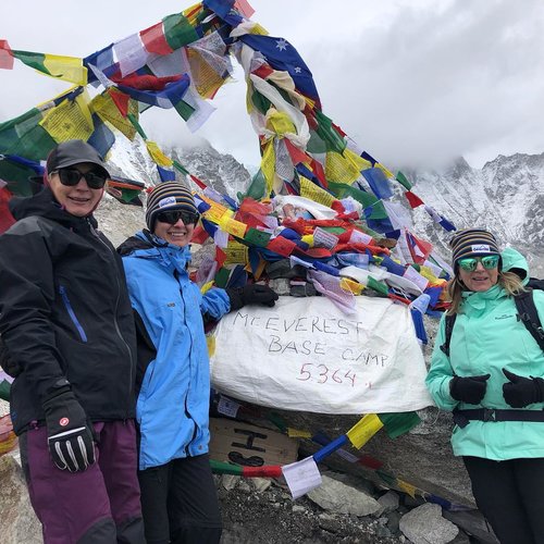 Deb Jessen, Melissa Purcell & Tan- Everest Base Camp